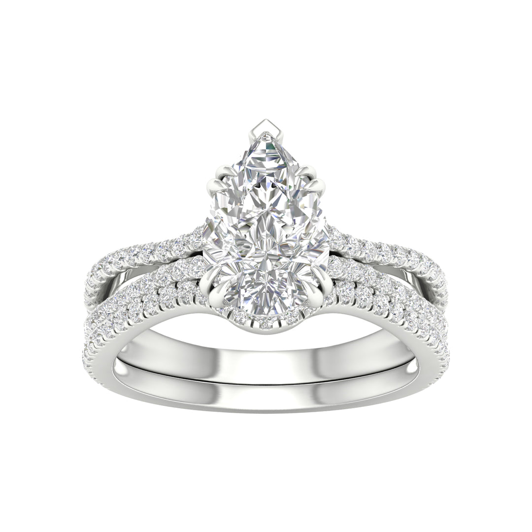 14K Yellow Gold 2.50CT Lab Grown Diamond Bridal Set