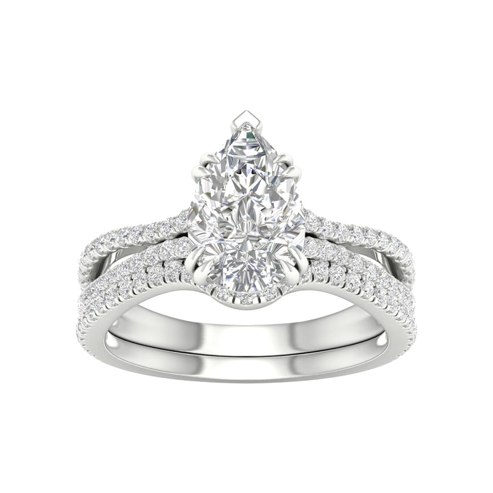 14K Yellow Gold 2.50CT Lab Grown Diamond Bridal Set