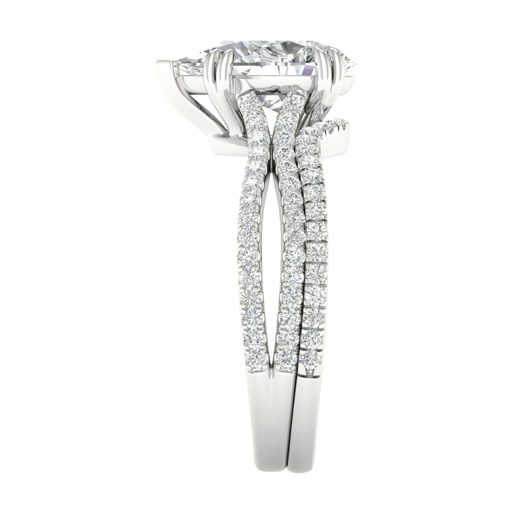 14K Yellow Gold 2.50CT Lab Grown Diamond Bridal Set
