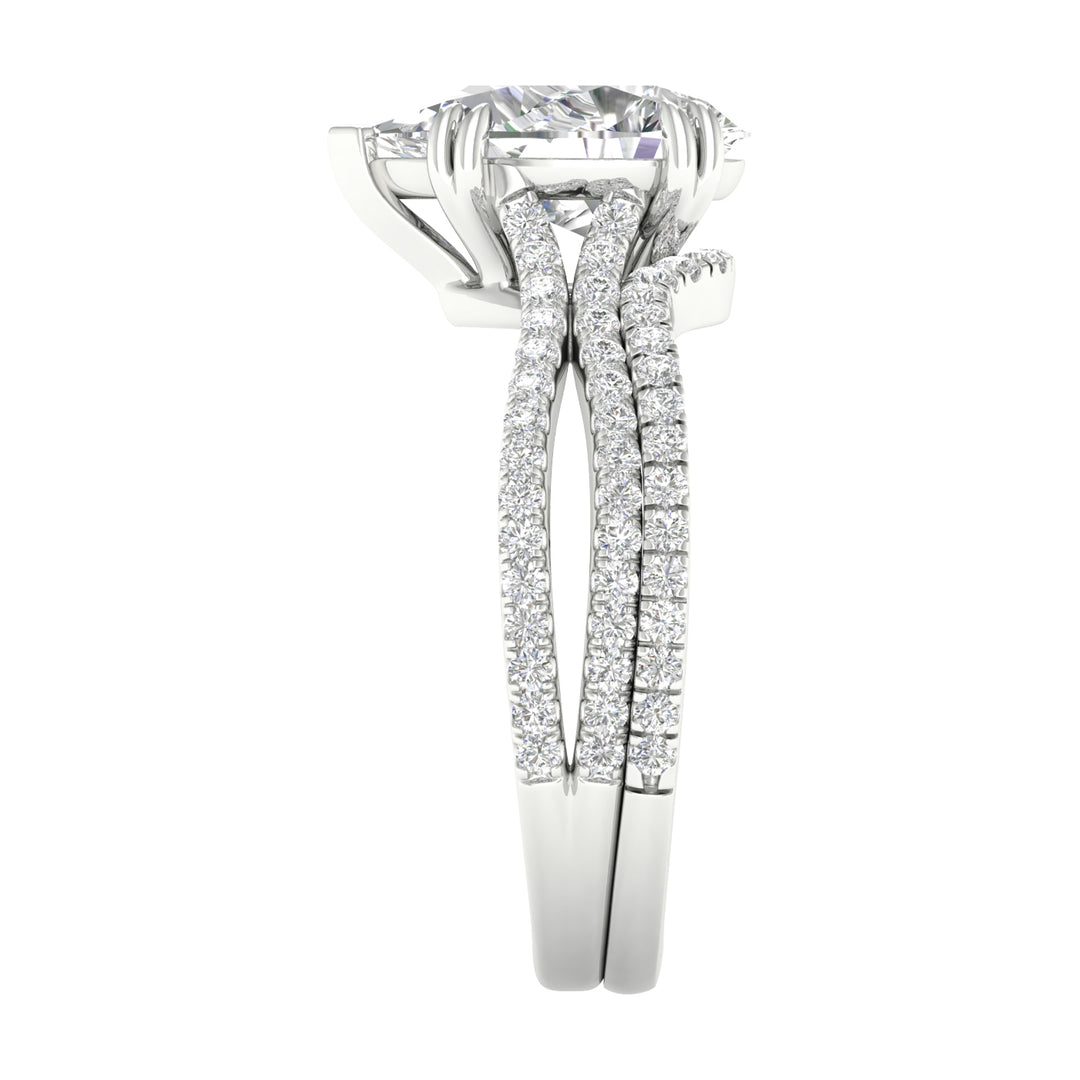 14K Yellow Gold 2.50CT Lab Grown Diamond Bridal Set