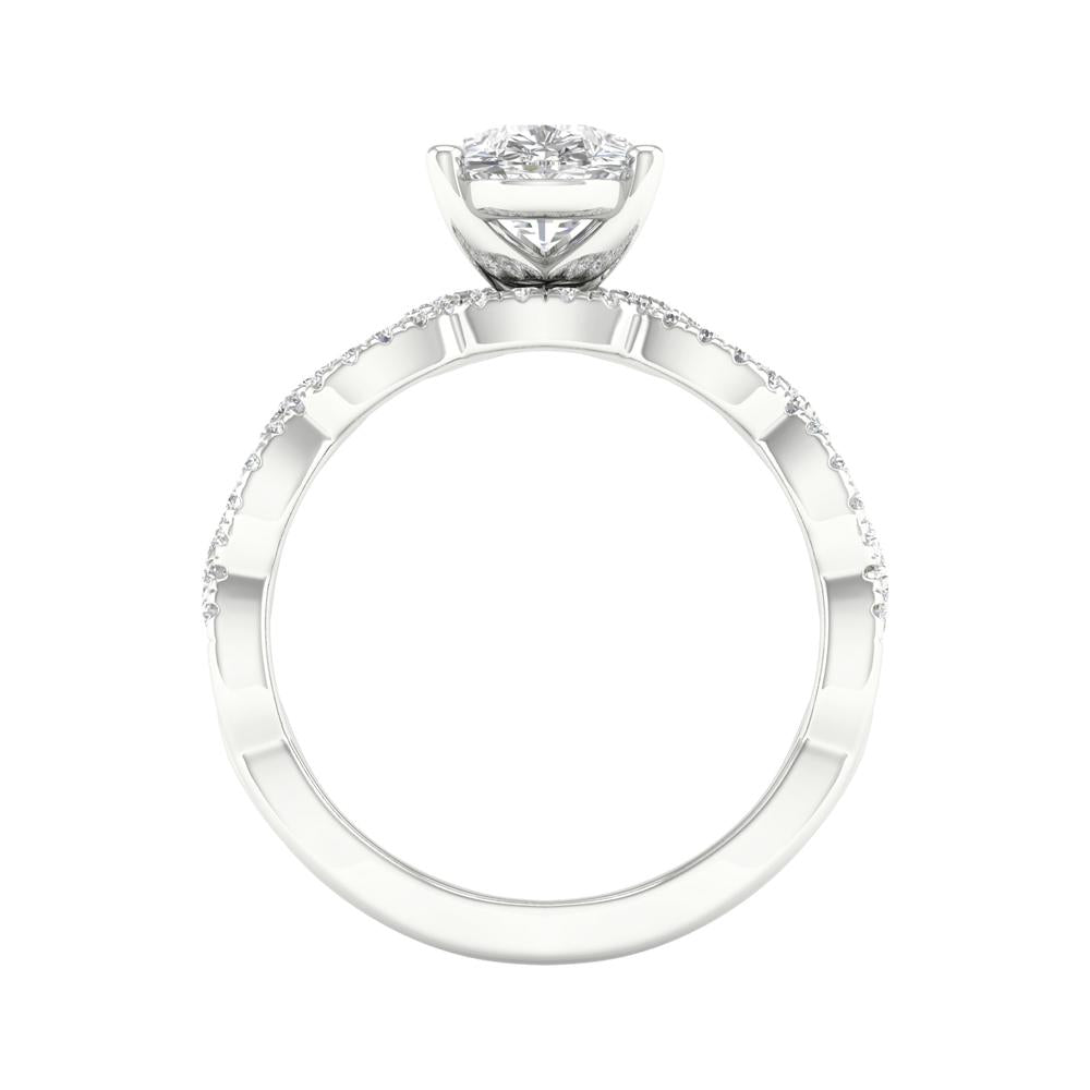 14k White Gold 2.40CT Lab Diamond Bridal Ring Set