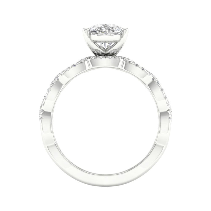 14k White Gold 2.40CT Lab Diamond Bridal Ring Set