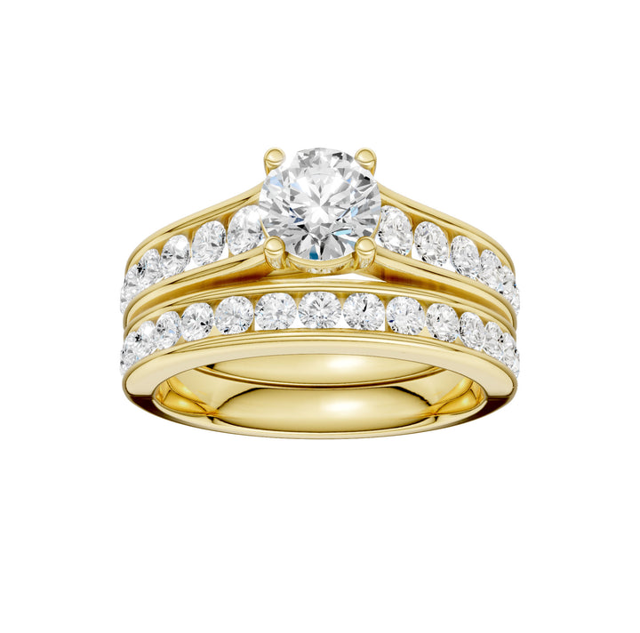 14K Yellow Gold 2CT Lab Grown Diamond Bridal Brilliance Set