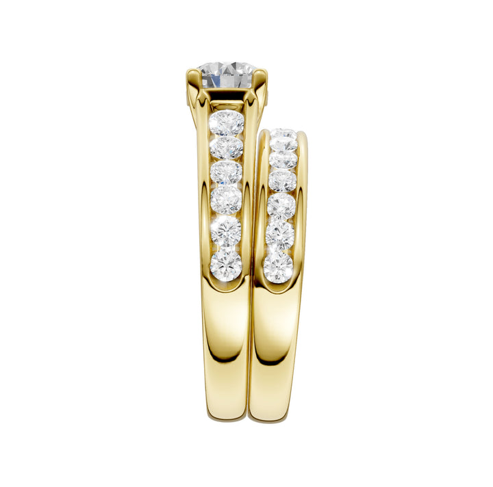 14K Yellow Gold 2CT Lab Grown Diamond Bridal Brilliance Set