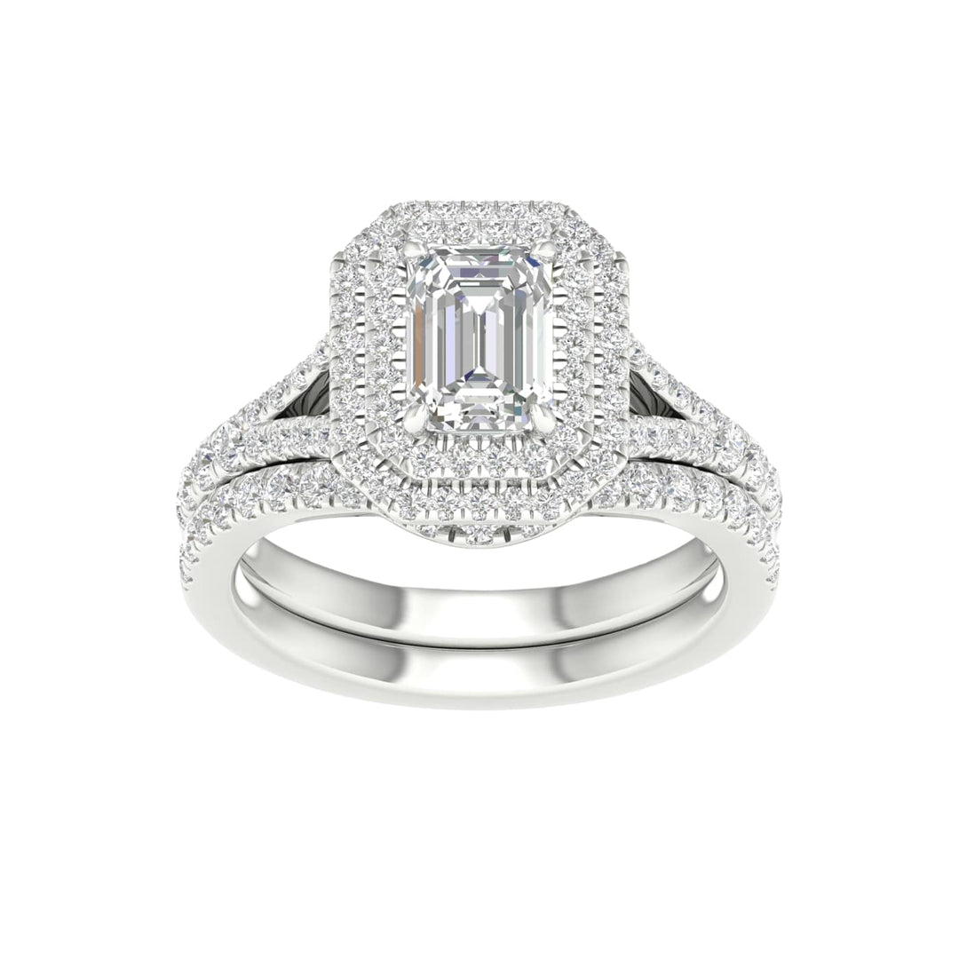 14k White Gold 1.75CT Lab Grown Diamond Bridal Elegance Set
