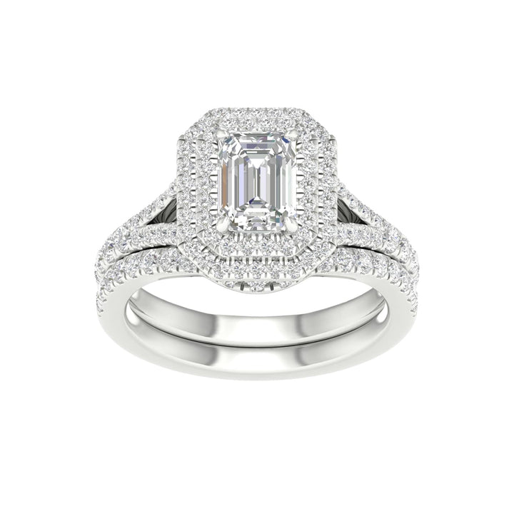 14k White Gold 1.75CT Lab Grown Diamond Bridal Elegance Set