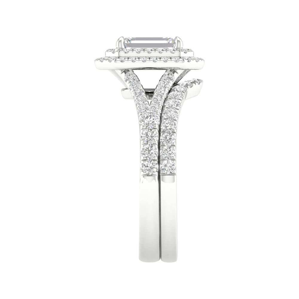 14k White Gold 1.75CT Lab Grown Diamond Bridal Elegance Set