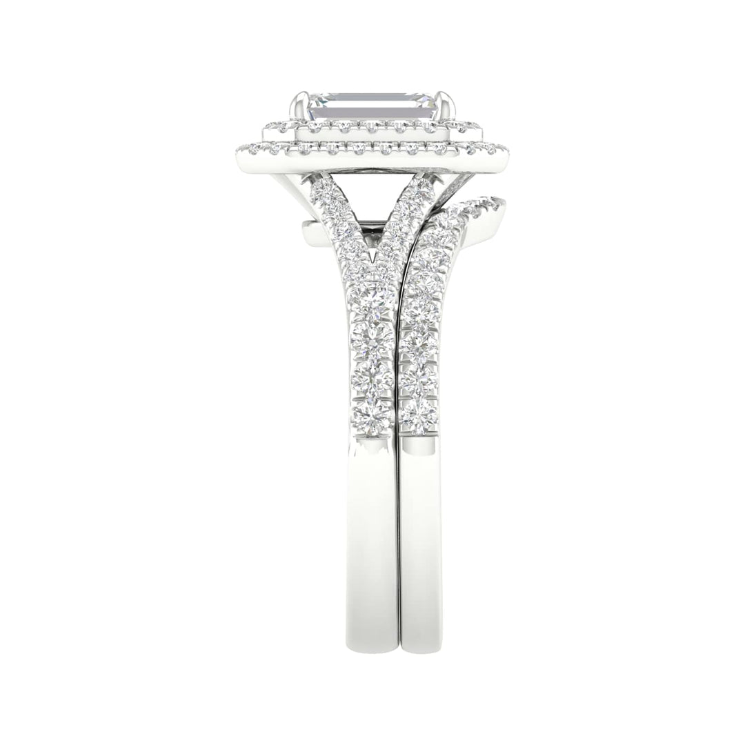 14k White Gold 1.75CT Lab Grown Diamond Bridal Elegance Set