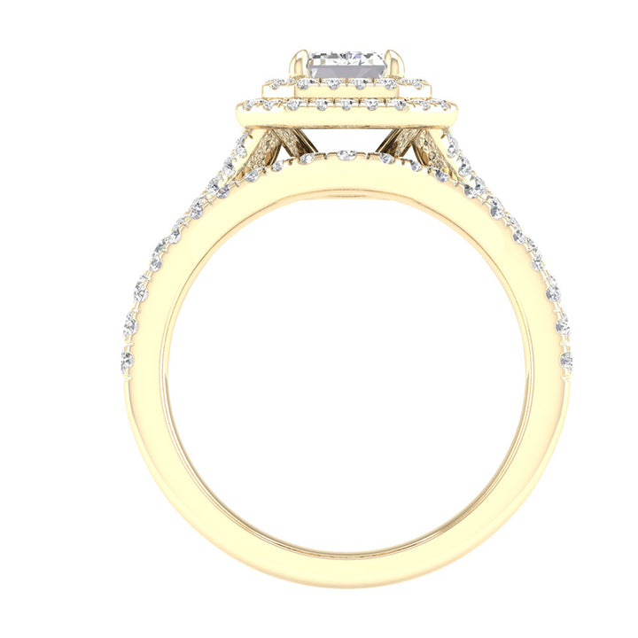 Certified Lab Diamond 14K Yellow Gold Wedding Ensemble