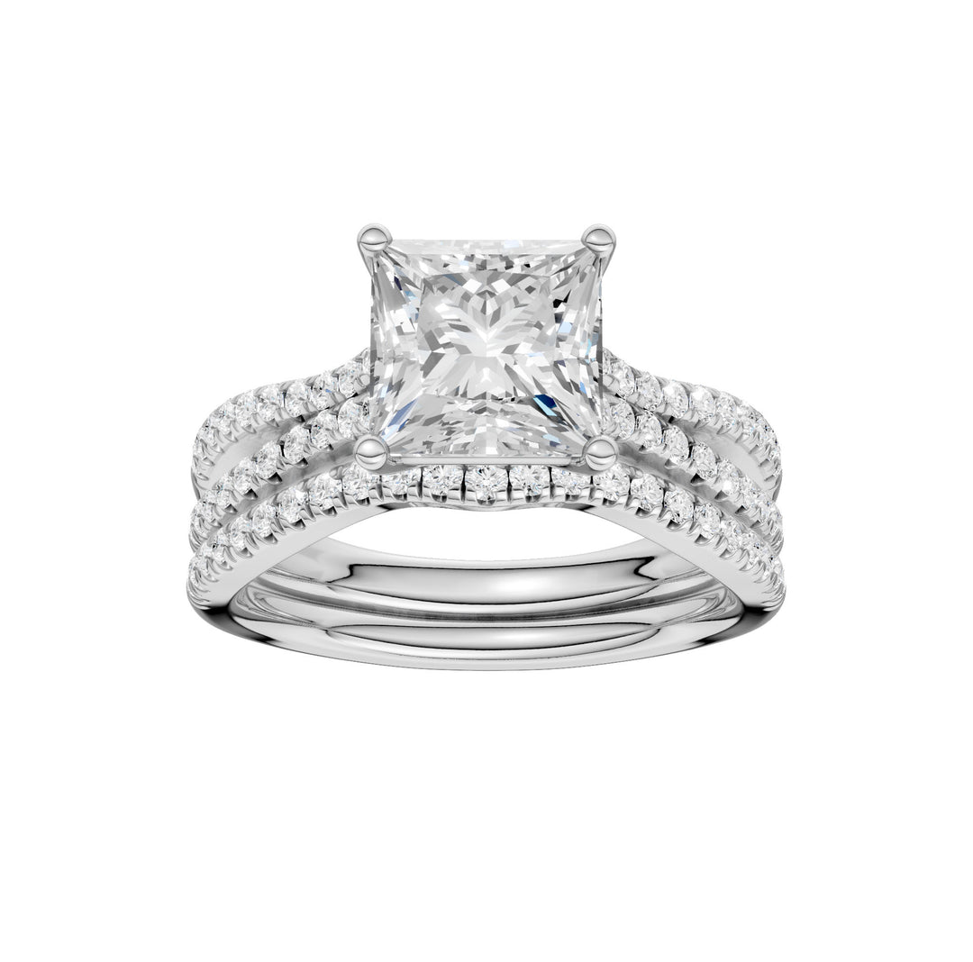 14k White Gold 2.40ct Lab Grown Diamond Bridal Brilliance
