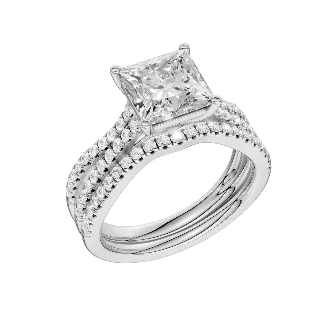 14k White Gold 2.40ct Lab Grown Diamond Bridal Brilliance