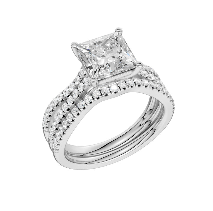14k White Gold 2.40ct Lab Grown Diamond Bridal Brilliance
