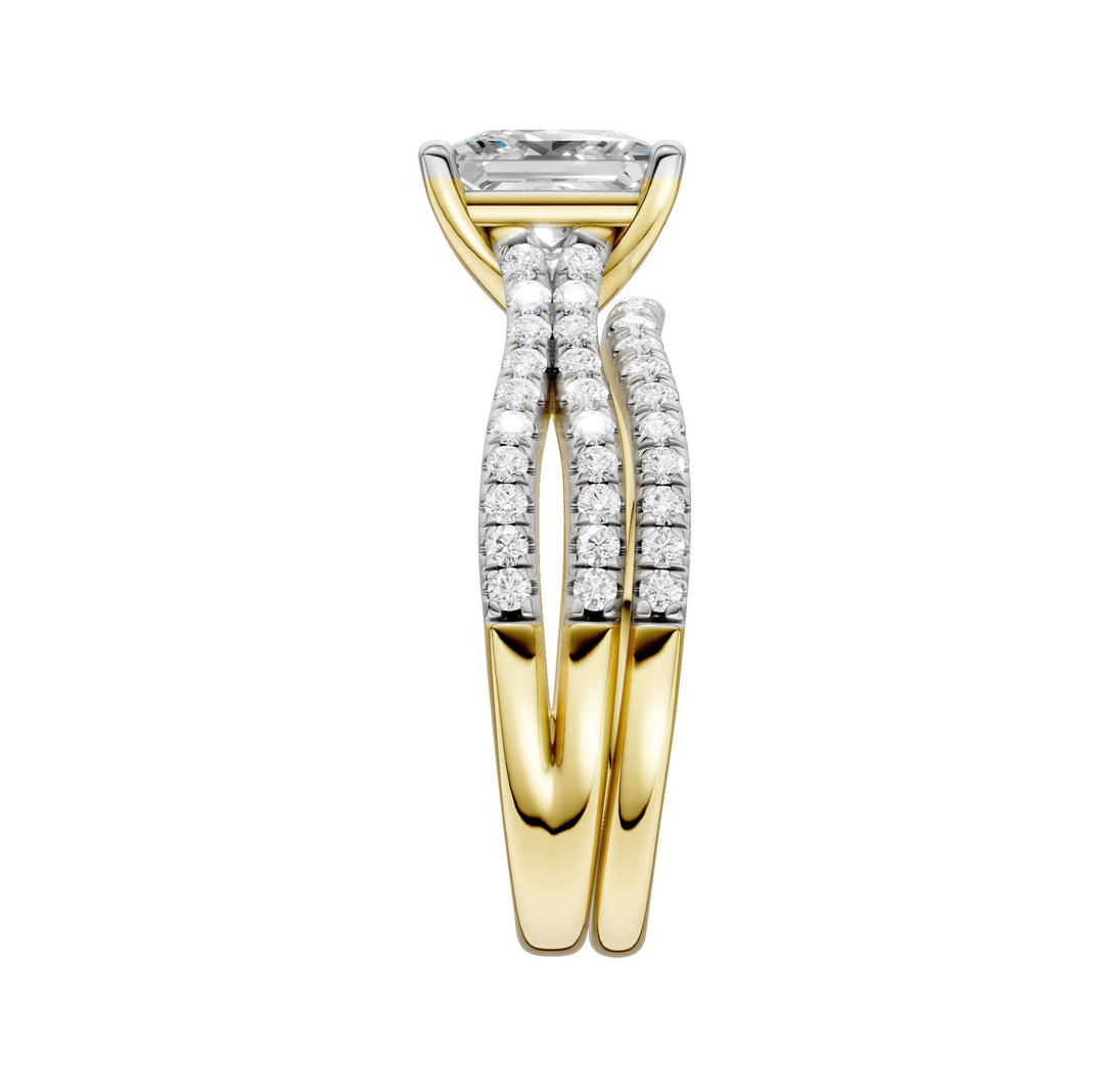 14K Yellow Gold 2.40ct Lab Grown Diamond Bridal Elegance Set