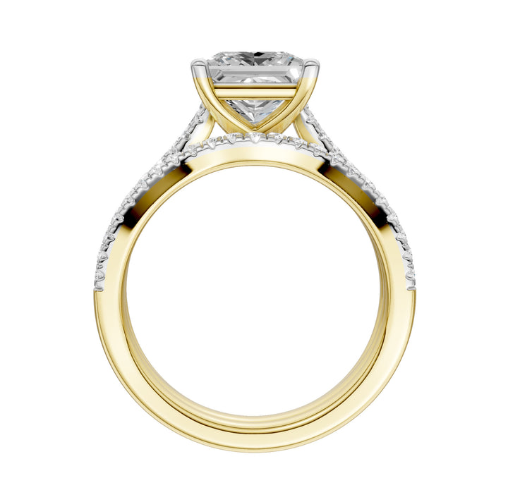 14K Yellow Gold 2.40ct Lab Grown Diamond Bridal Elegance Set