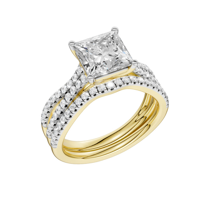 14K Yellow Gold 2.40ct Lab Grown Diamond Bridal Elegance Set