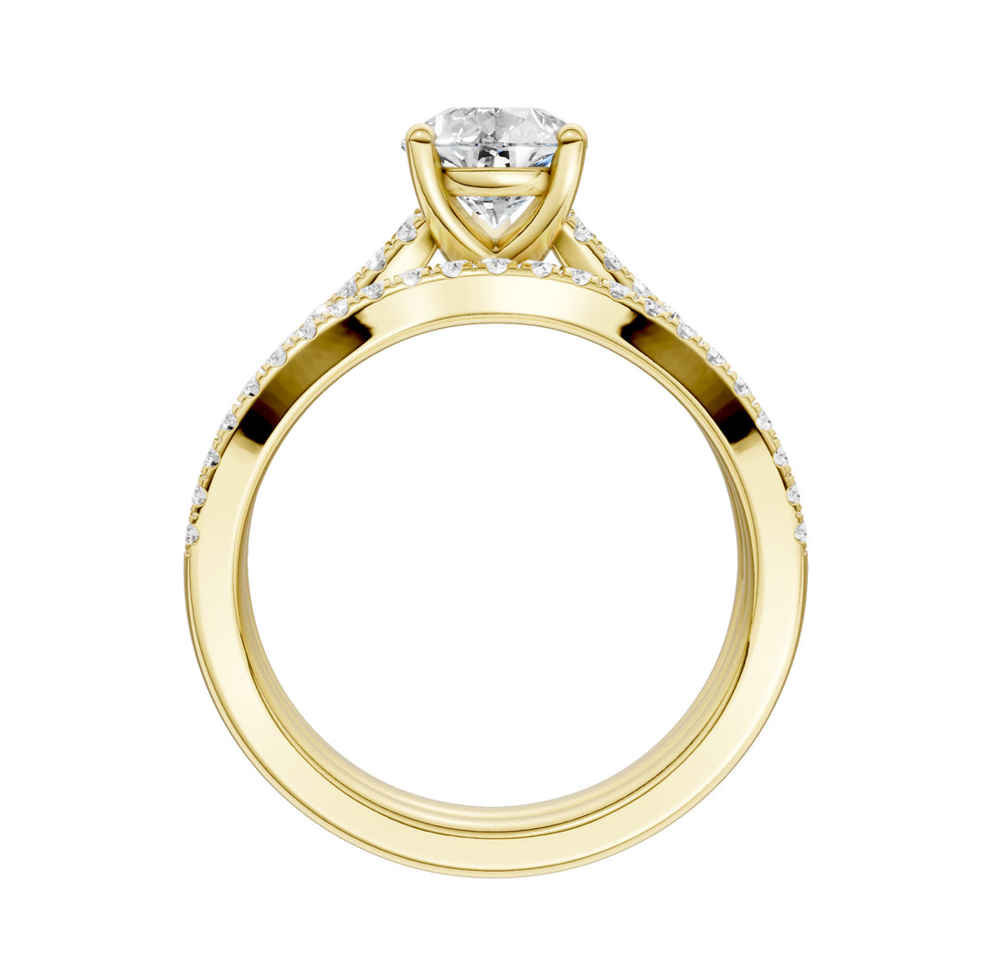 14K Yellow Gold 1.40ct Lab Grown Diamond Bridal Elegance Set