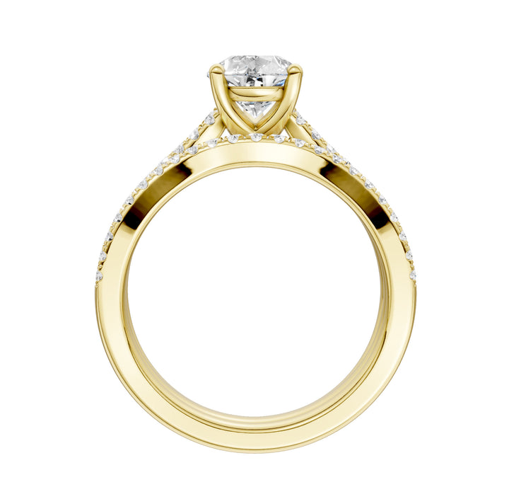 14K Yellow Gold 1.40ct Lab Grown Diamond Bridal Elegance Set