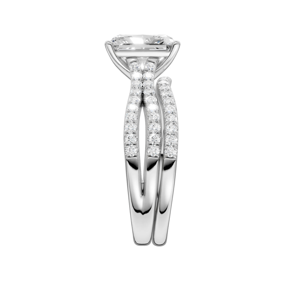 14k White Gold 2.40CT Lab Grown Diamond Bridal Ring Set