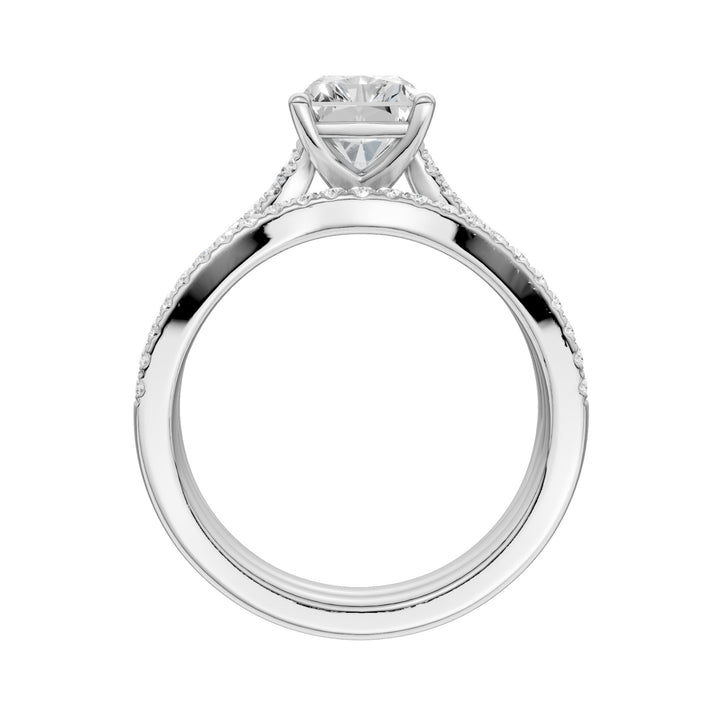 14k White Gold 2.40CT Lab Grown Diamond Bridal Ring Set