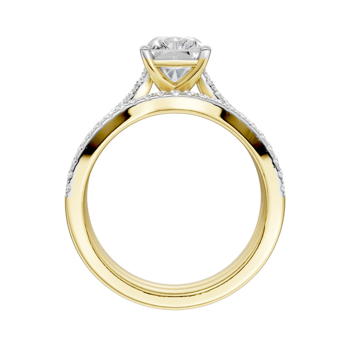 14K Yellow Gold 2.40CT Lab Grown Diamond Bridal Brilliance Set