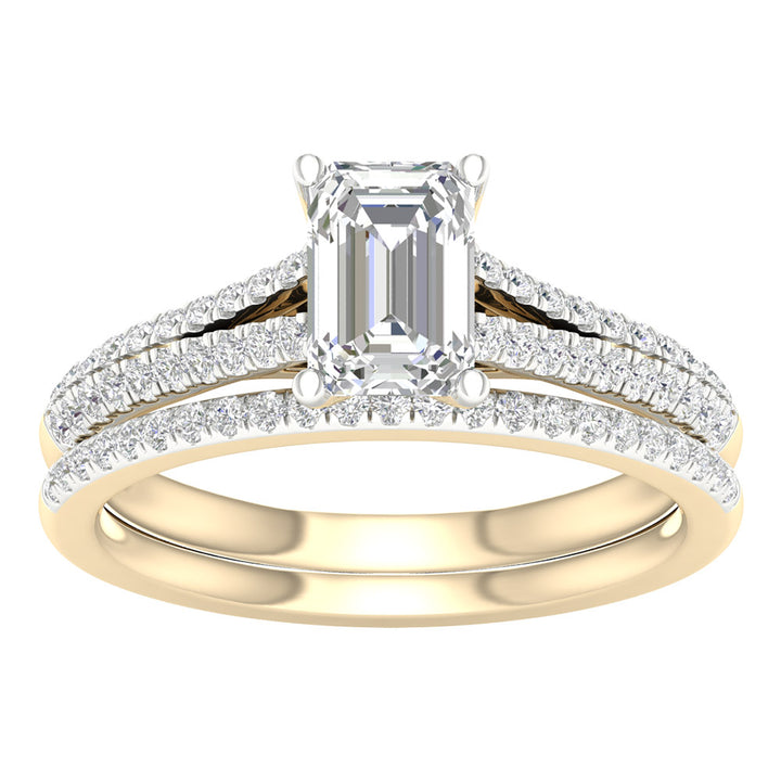 14K Yellow Gold Lab Grown Diamond Bridal Set Brilliance
