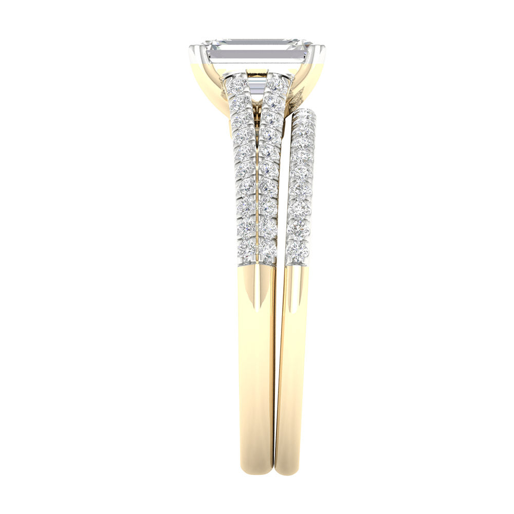 14K Yellow Gold Lab Grown Diamond Bridal Set Brilliance