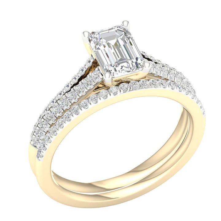 14K Yellow Gold Lab Grown Diamond Bridal Set Brilliance