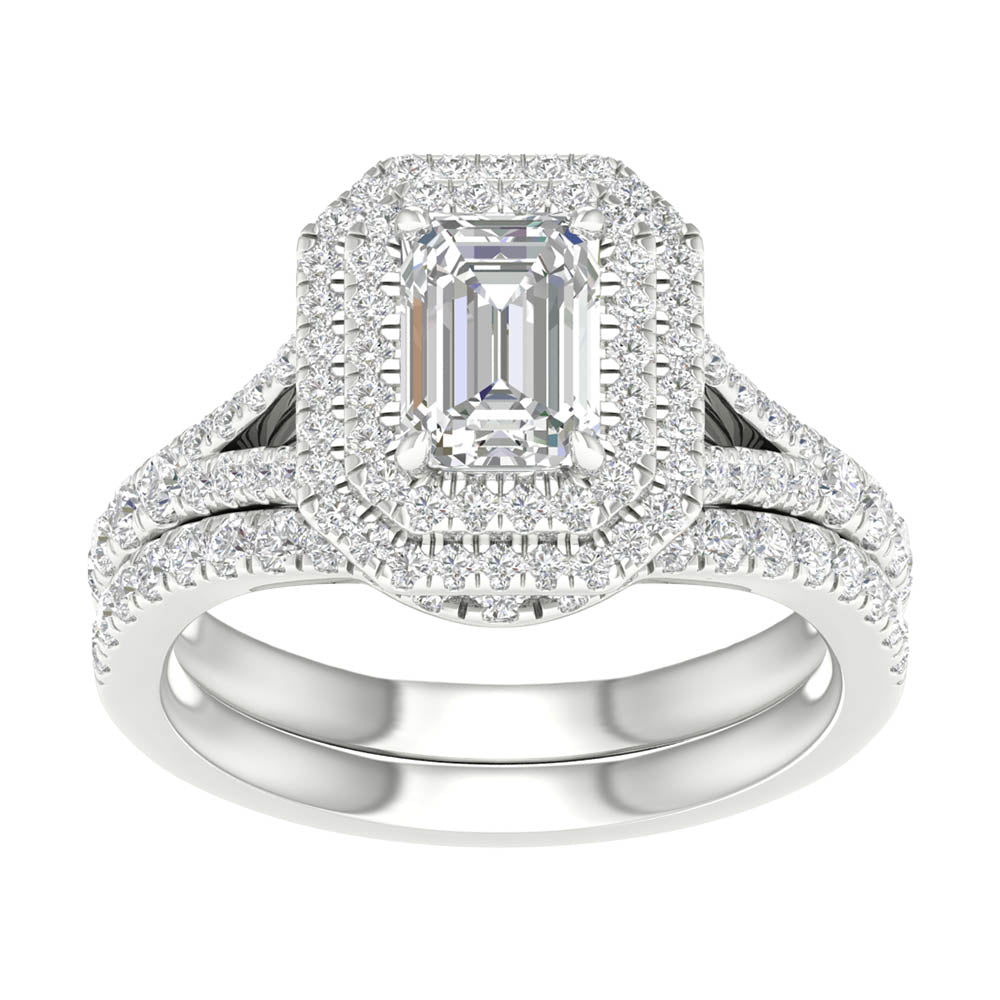 14k White Gold 1.75CT Lab Grown Diamond Bridal Brilliance Set