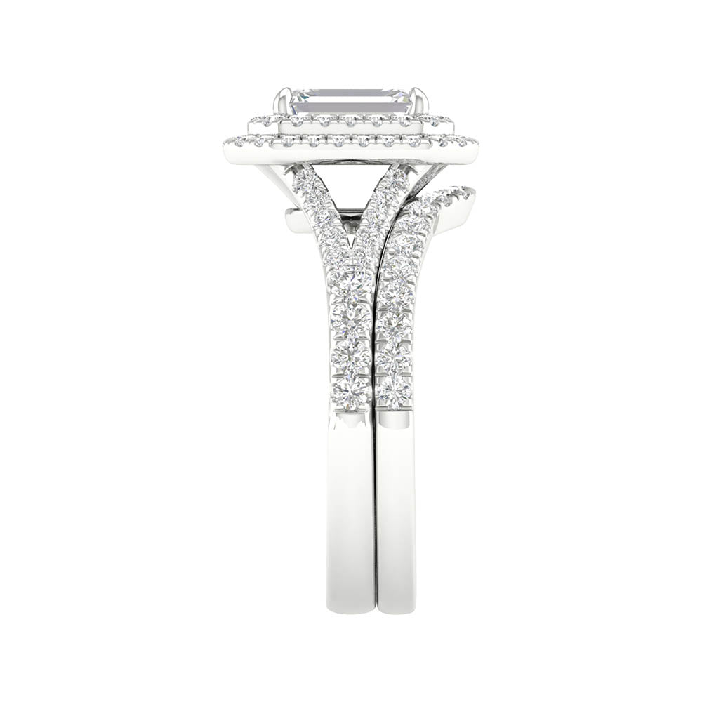 14k White Gold 1.75CT Lab Grown Diamond Bridal Brilliance Set
