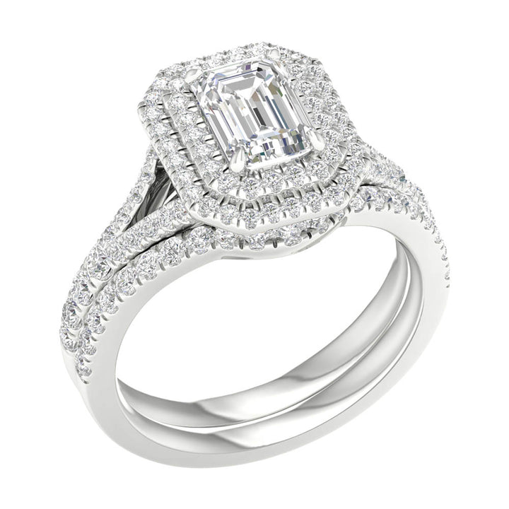 14k White Gold 1.75CT Lab Grown Diamond Bridal Brilliance Set