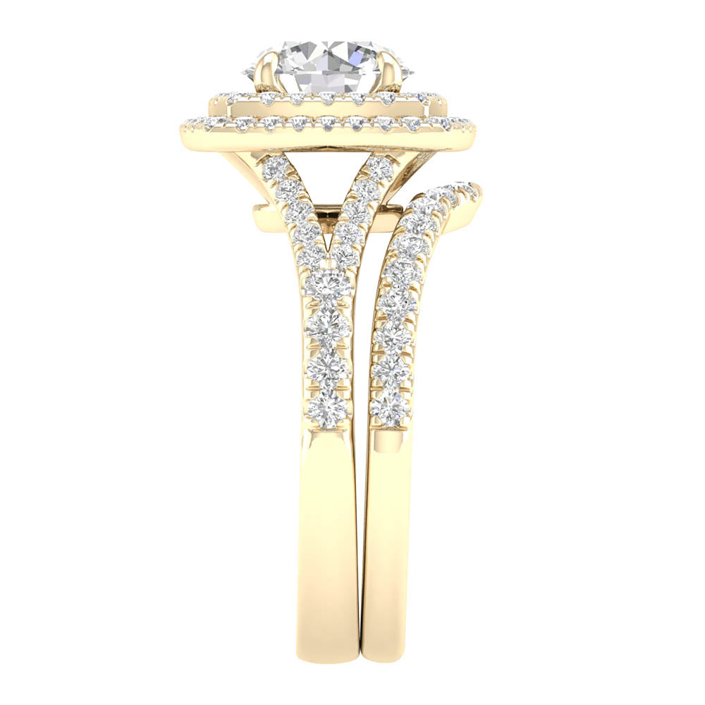 Brilliant 14K White Gold Lab Diamond Bridal Set 2.25CT