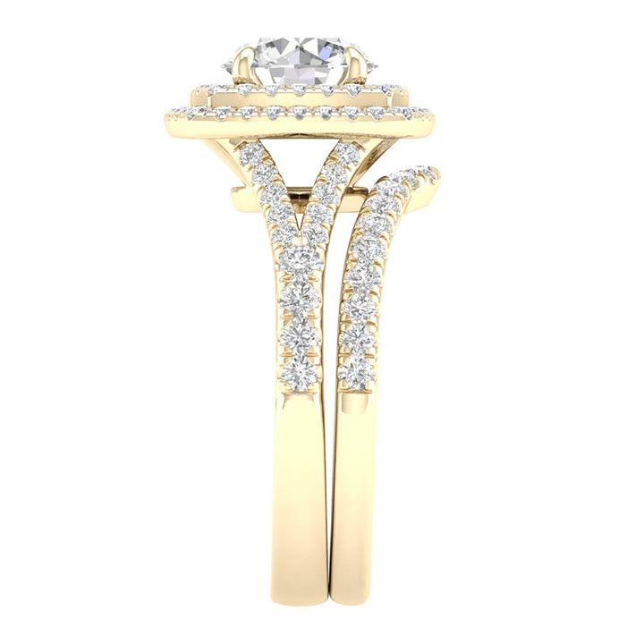 Brilliant 14K White Gold Lab Diamond Bridal Set 2.25CT