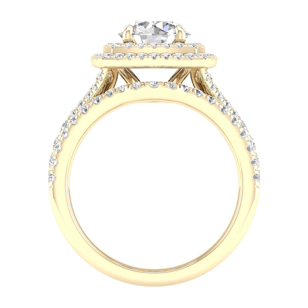 Brilliant 14K White Gold Lab Diamond Bridal Set 2.25CT