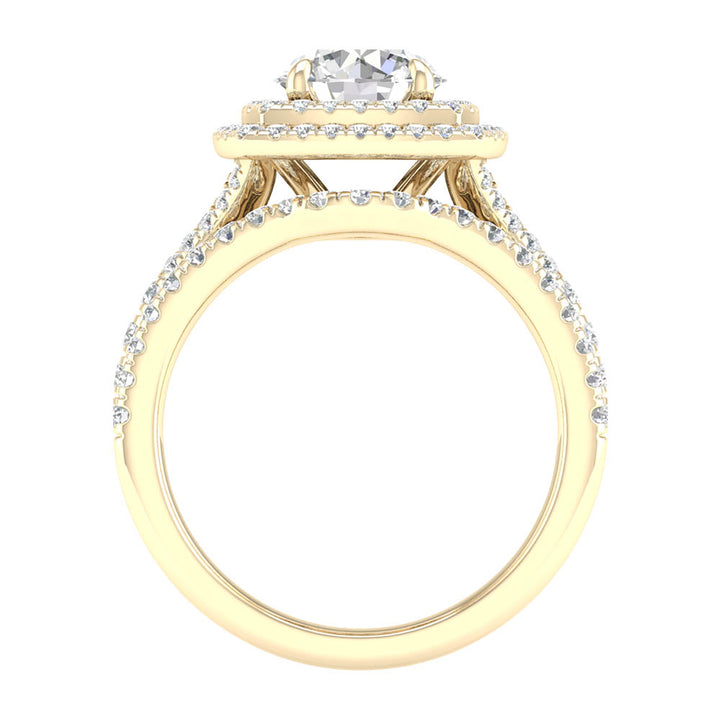 Brilliant 14K White Gold Lab Diamond Bridal Set 2.25CT