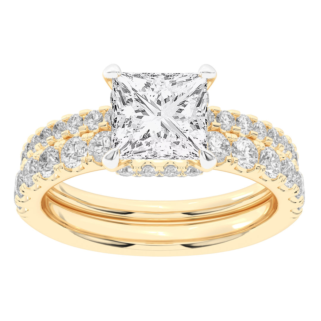 14k White Gold 2.44CT Lab Grown Diamond Bridal Brilliance Set
