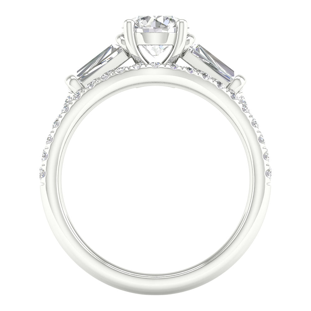 14k White Gold 1.81CT Lab Diamond Bridal Ring Set