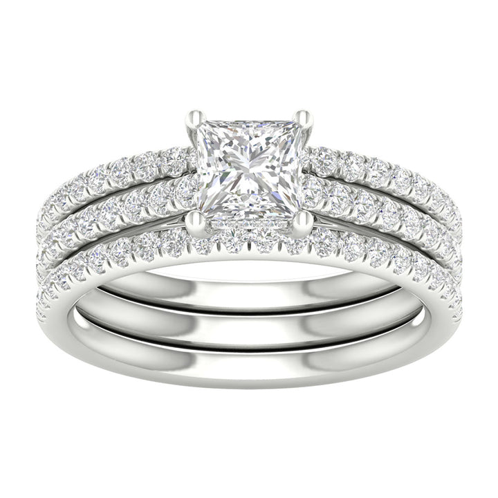 14k White Gold 1.76ct Lab Grown Diamond Bridal Set