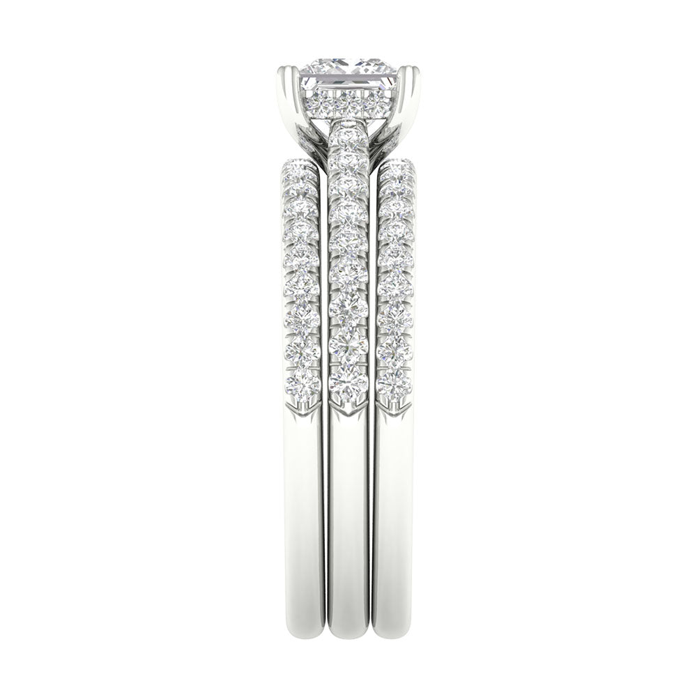 14k White Gold 1.76ct Lab Grown Diamond Bridal Set