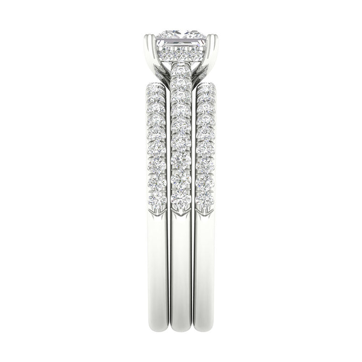 14k White Gold 1.76ct Lab Grown Diamond Bridal Set