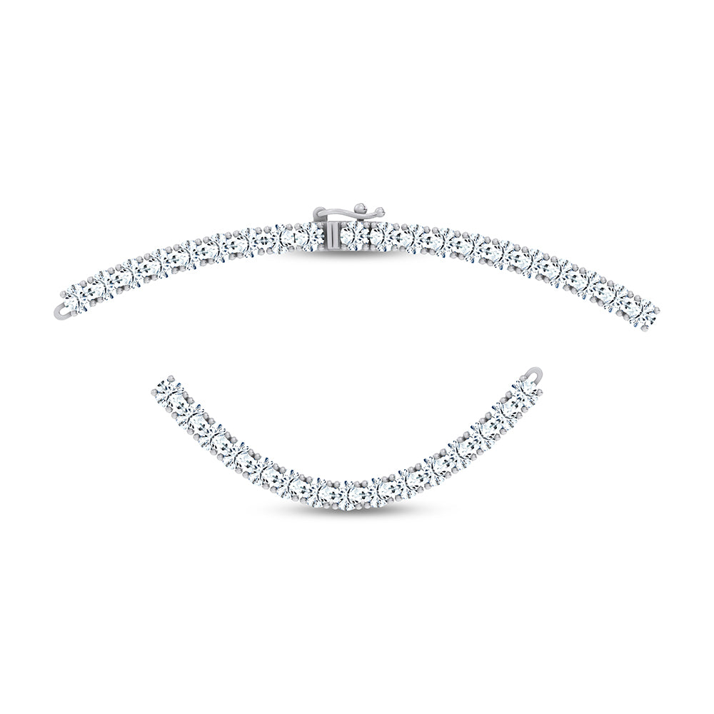 14K 15.00CT DIAMOND NECKLACE TENNIS 17 INCH