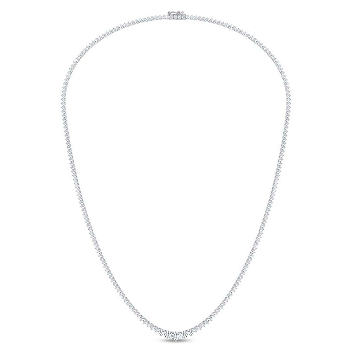 14K 5.20CT LAB DIAMOND NECKLACE GRADUATED 17INCH