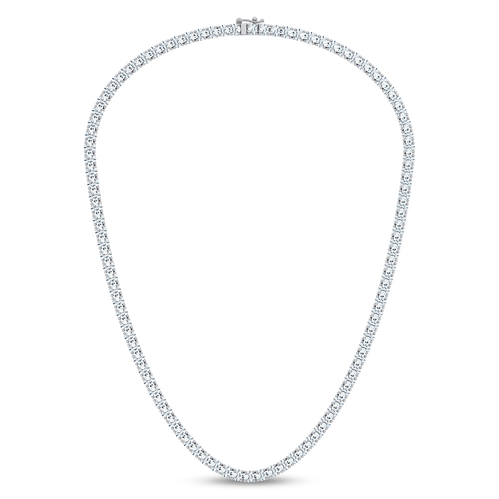14K 20.00CT DIAMOND NECKLACE TENNIS 17 INCH