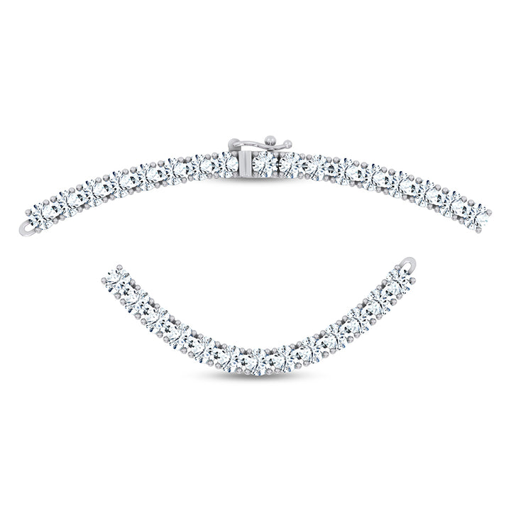 14K 20.00CT DIAMOND NECKLACE TENNIS 17 INCH