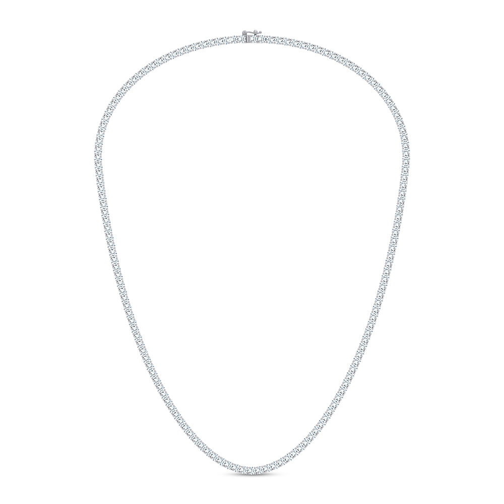 14K 10.00CT DIAMOND NECKLACE TENNIS 17 INCH
