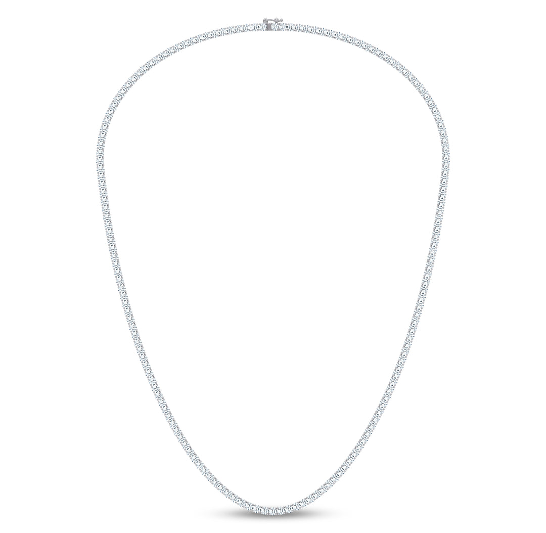 14K 7.50CT Certified Lab Grown 17 INCH TENNIS  NECKLACE TENNIS