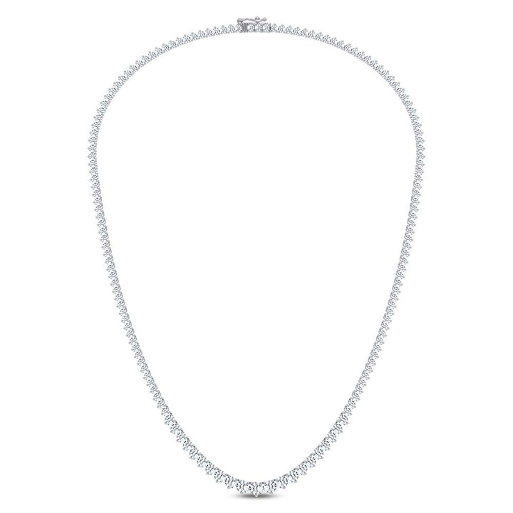 14K 10.00CT DIAMOND NECKLACE TENNIS 17 INCH