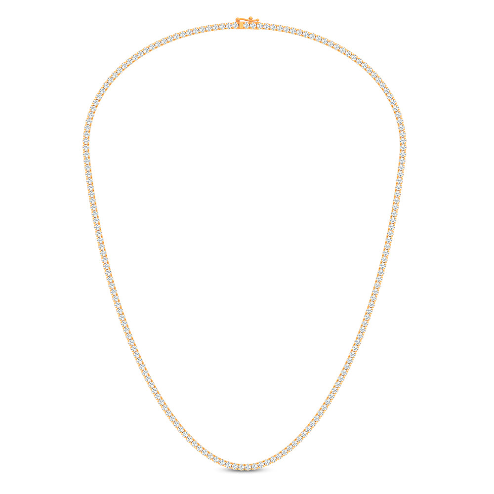 14K 5.00CT LAB DIAMOND NECKLACE TENNIS 17 INCH