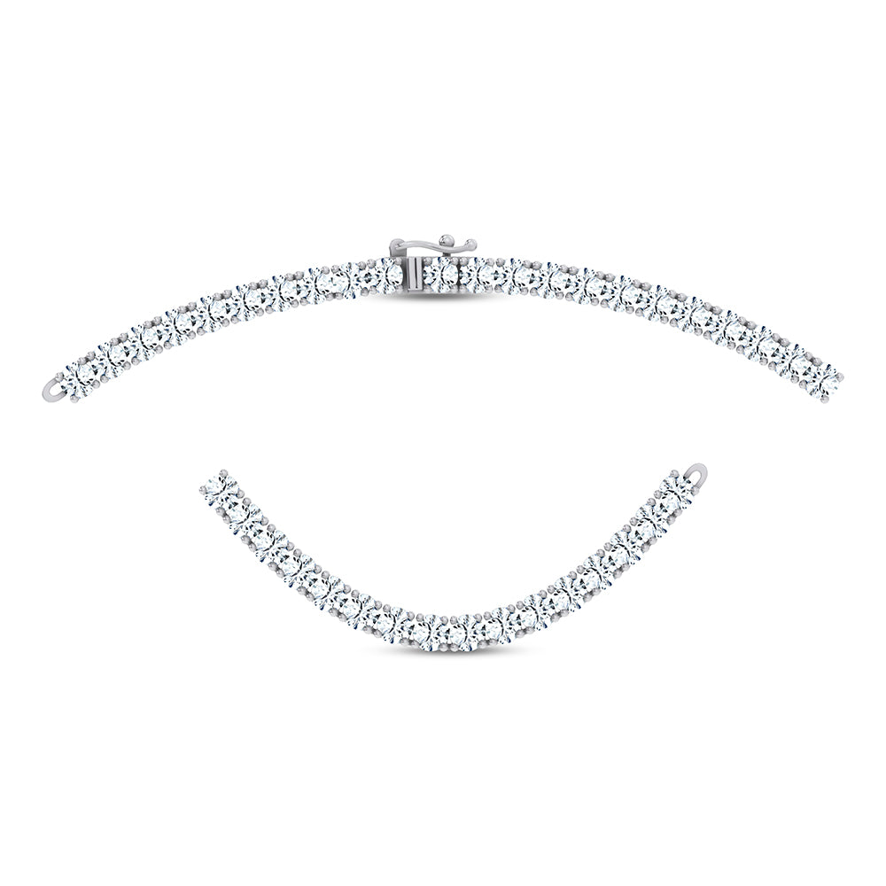 14K 15.00CT DIAMOND NECKLACE TENNIS 18 INCH