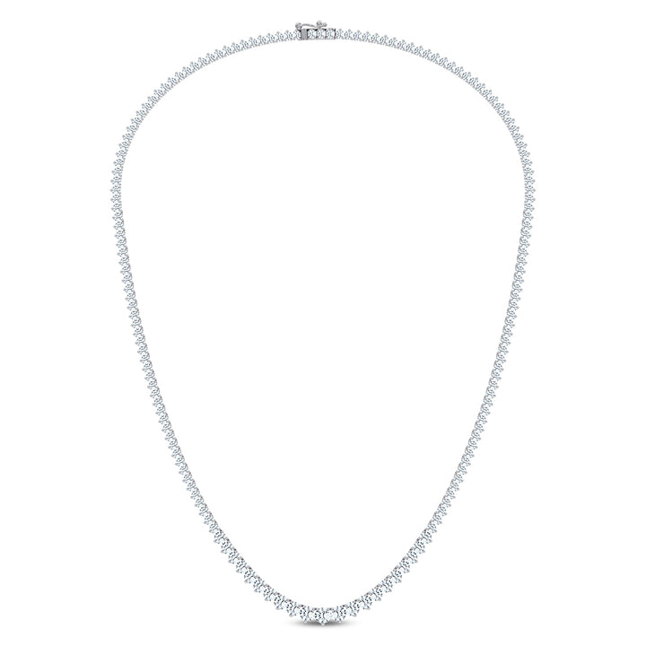 14K 10.00CT Certified Lab Grown GRADUATED DIAMOND NECKLACE  18 Inch