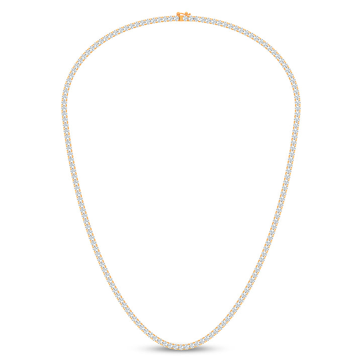 14K 10.00CT DIAMOND NECKLACE 18INCH TENNIS